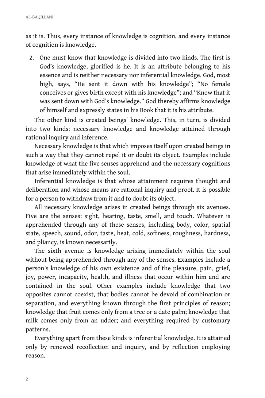 Translation page 2, on knowledge and its divisions